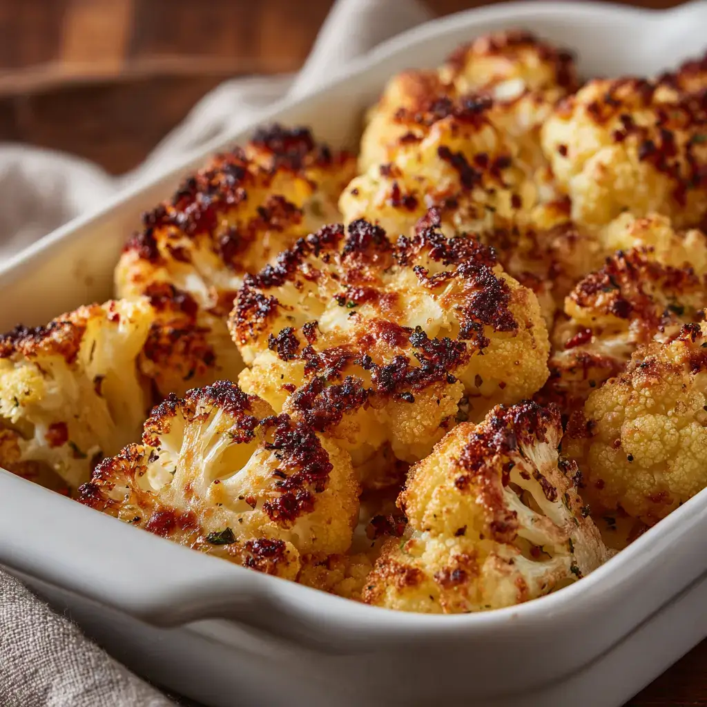 Crispy Cheesy Roasted Cauliflower: 4 Ingredients & Beyond